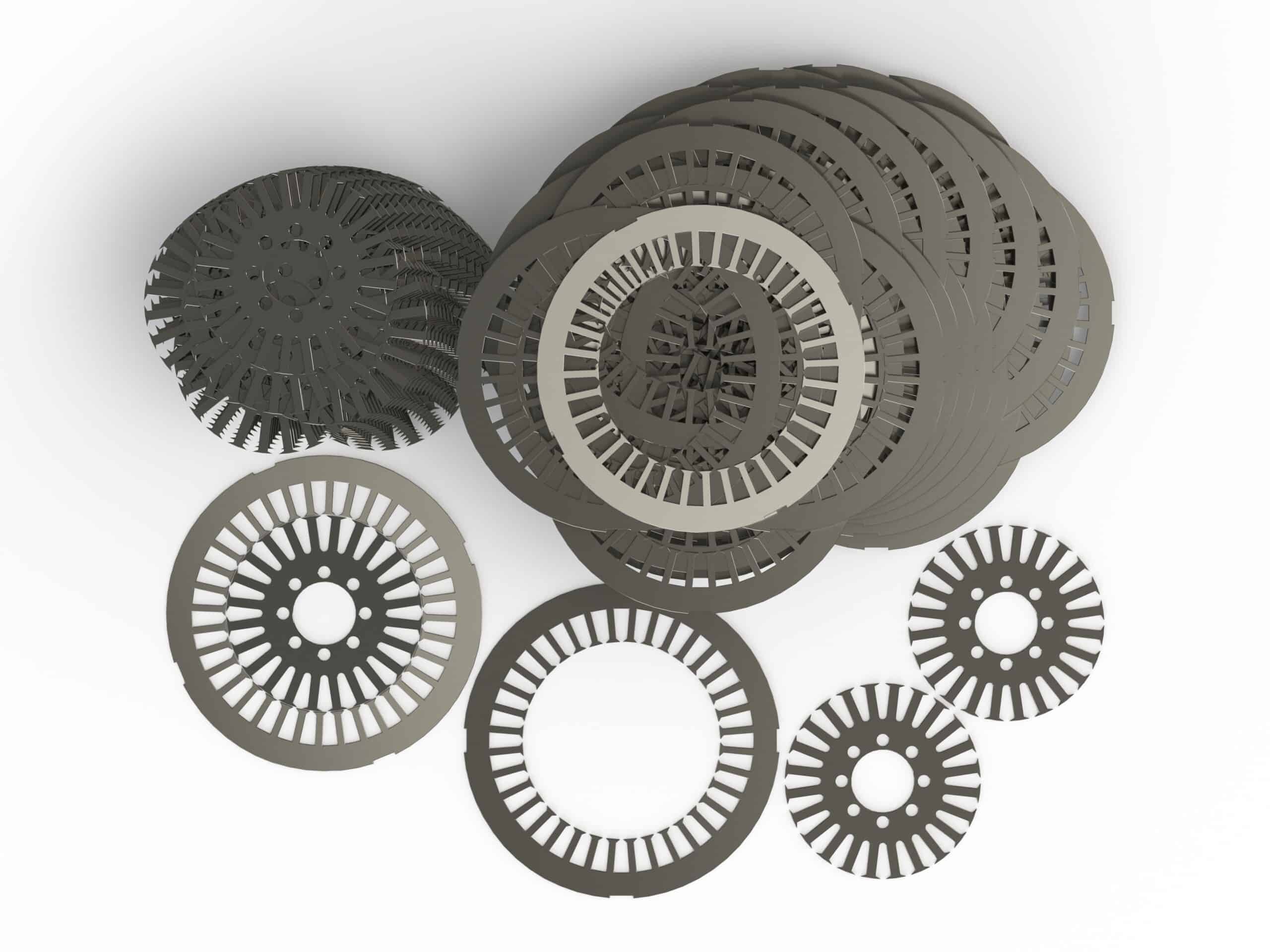 Stator,And,Rotor,Electromagnetic,Sheet,For,Electric,Motor,3d,Illustration